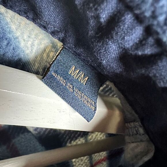 Freedom Foundry Mens Size Medium Button Front Flannel Shirt Blue White Plaid - Picture 5 of 8